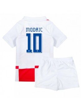 Kroatien Luka Modric #10 Heimtrikotsatz für Kinder EM 2024 Kurzarm (+ Kurze Hosen)